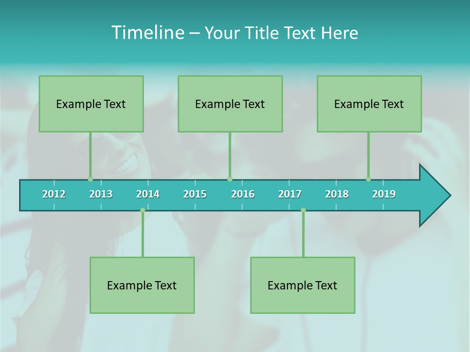 Sunset Daughter Caucasian PowerPoint Template