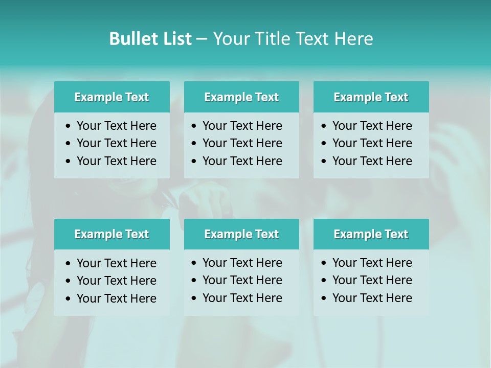 Sunset Daughter Caucasian PowerPoint Template