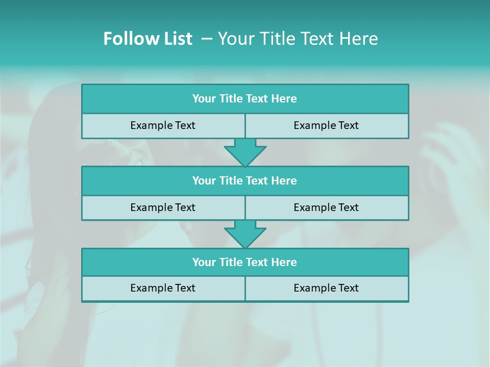 Sunset Daughter Caucasian PowerPoint Template