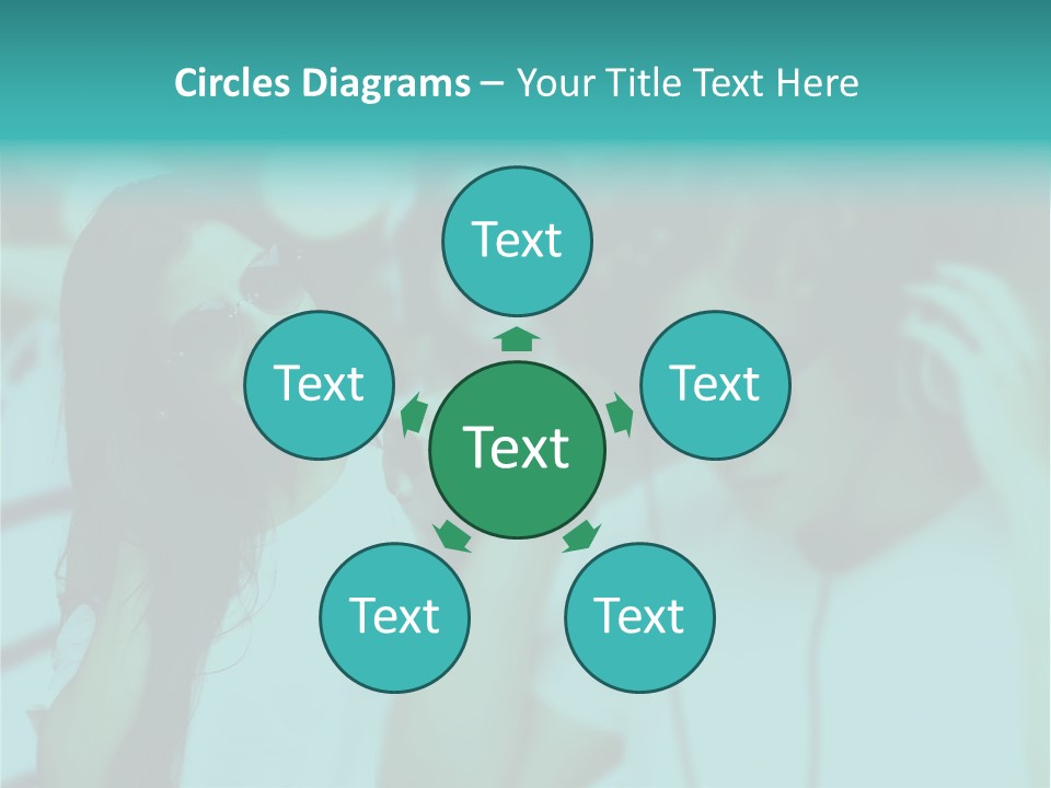 Sunset Daughter Caucasian PowerPoint Template