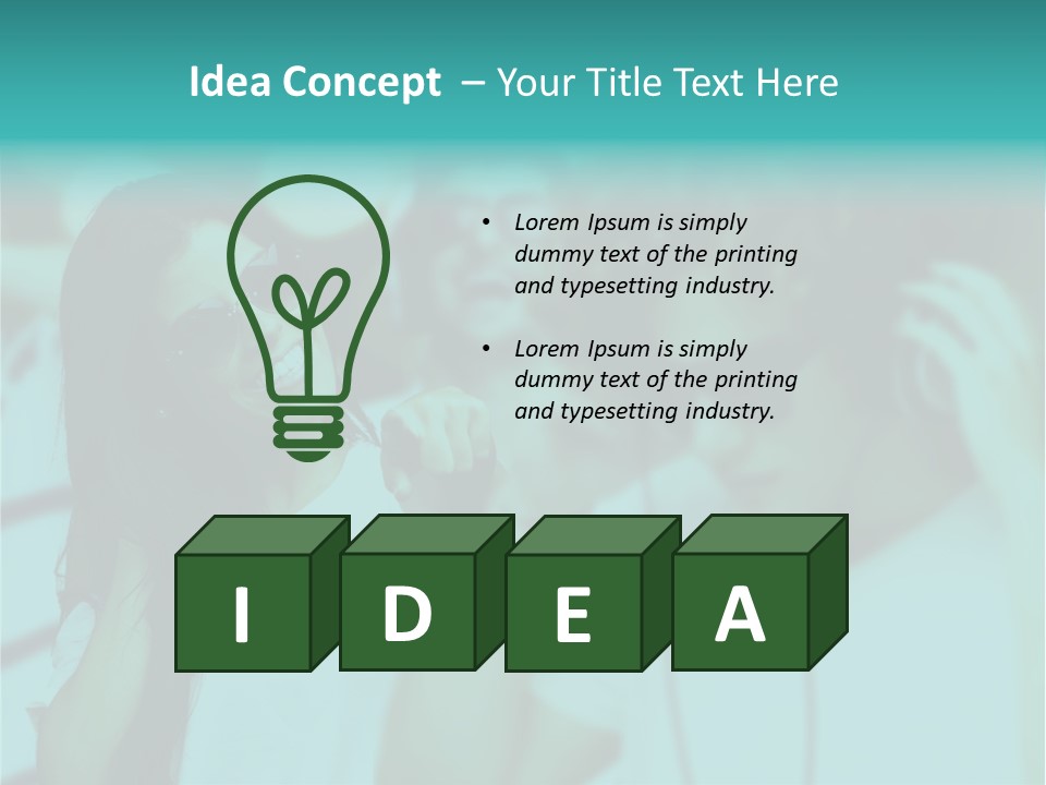 Sunset Daughter Caucasian PowerPoint Template