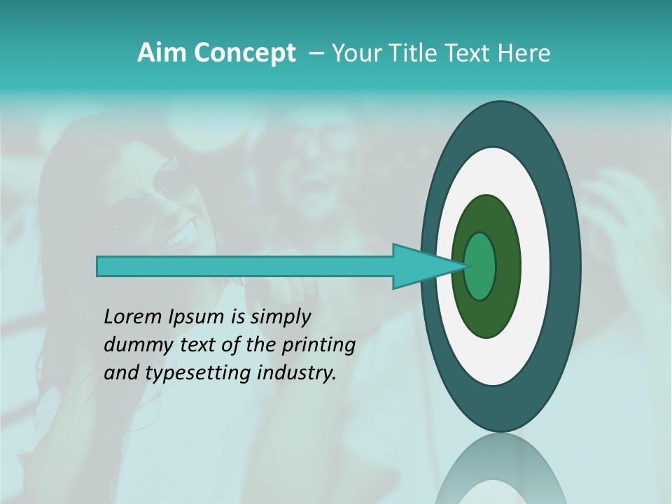 Sunset Daughter Caucasian PowerPoint Template