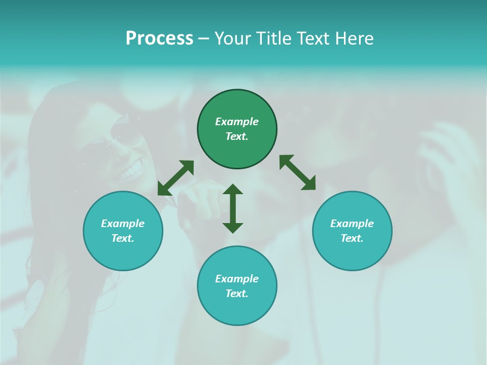 Sunset Daughter Caucasian PowerPoint Template