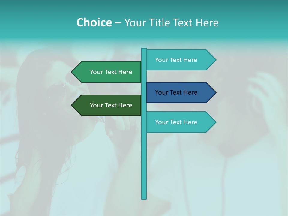 Sunset Daughter Caucasian PowerPoint Template