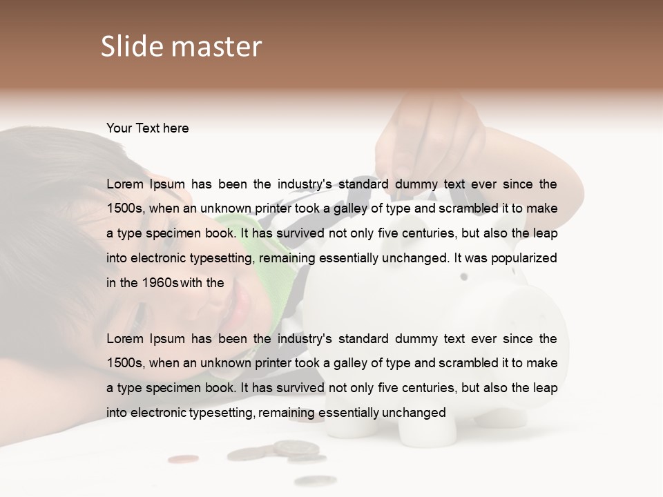 Family Sand Ocean PowerPoint Template