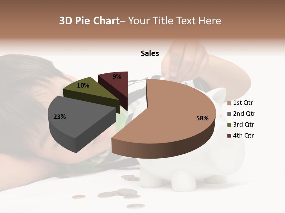 Family Sand Ocean PowerPoint Template