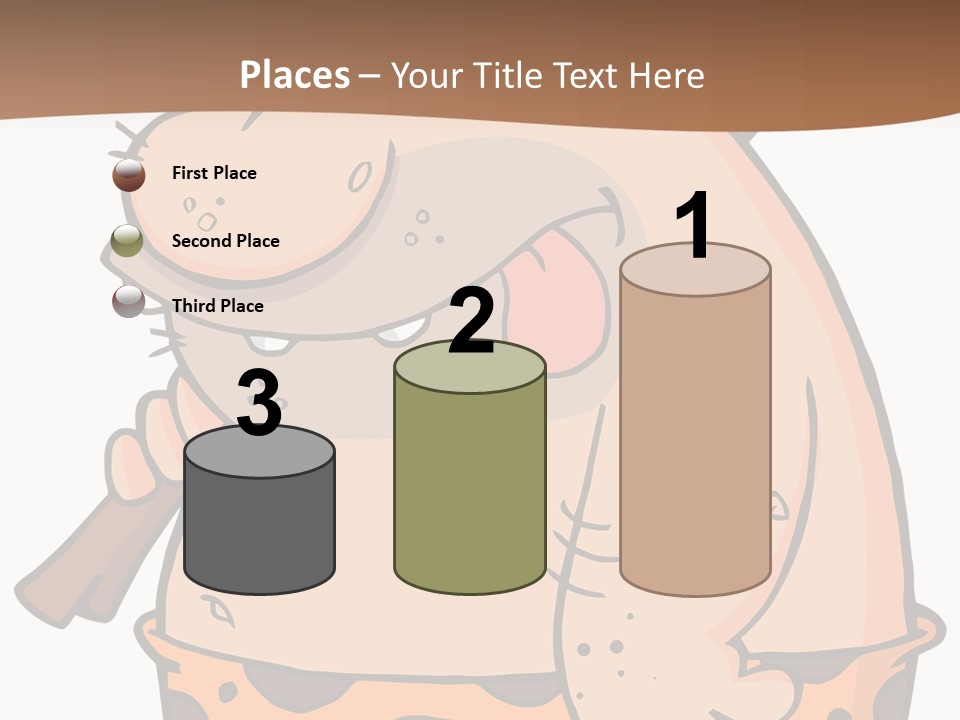 Water Standing Pensioner PowerPoint Template