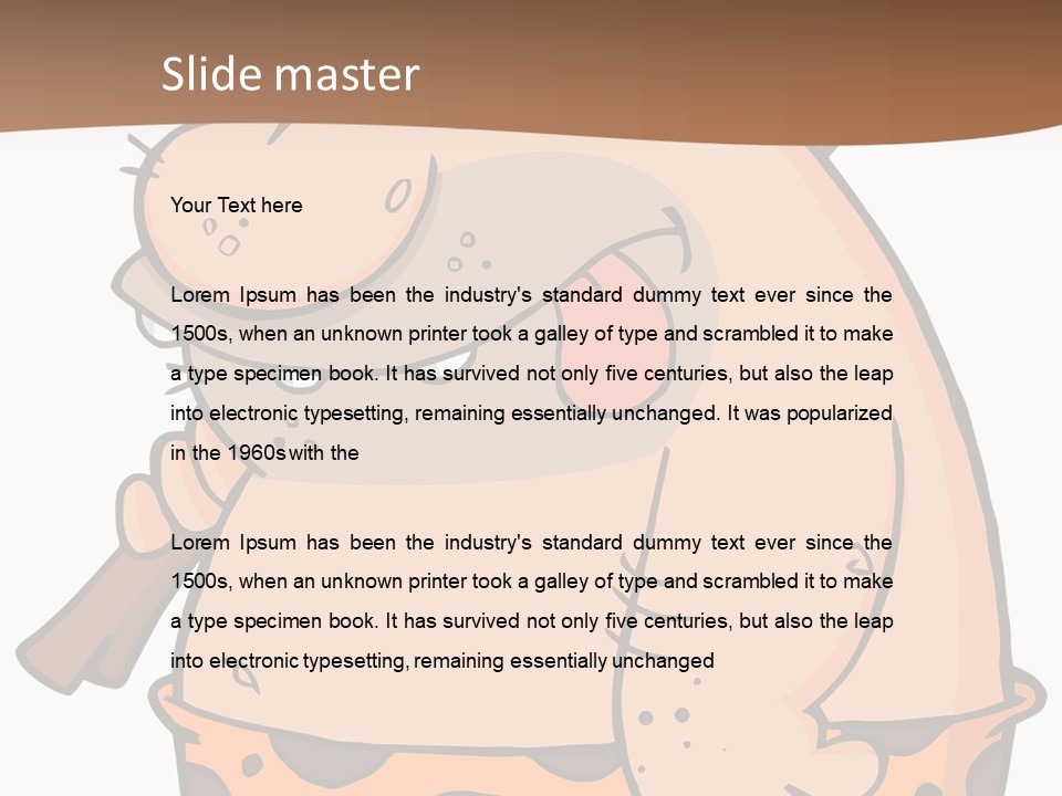 Water Standing Pensioner PowerPoint Template