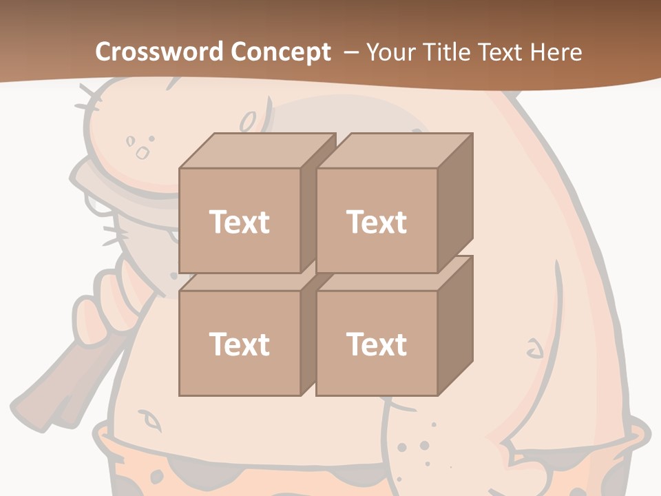 Water Standing Pensioner PowerPoint Template