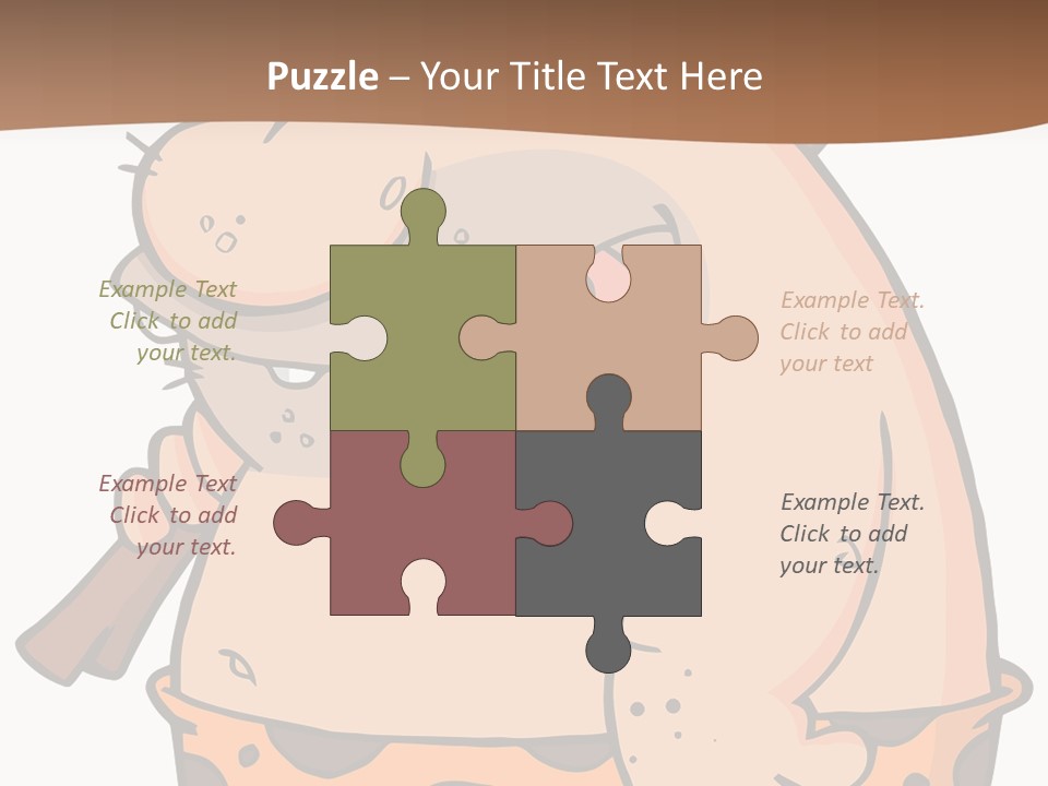 Water Standing Pensioner PowerPoint Template