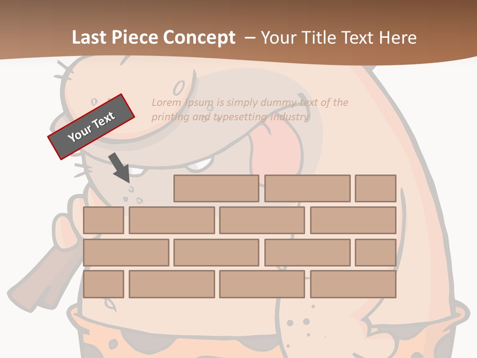 Water Standing Pensioner PowerPoint Template