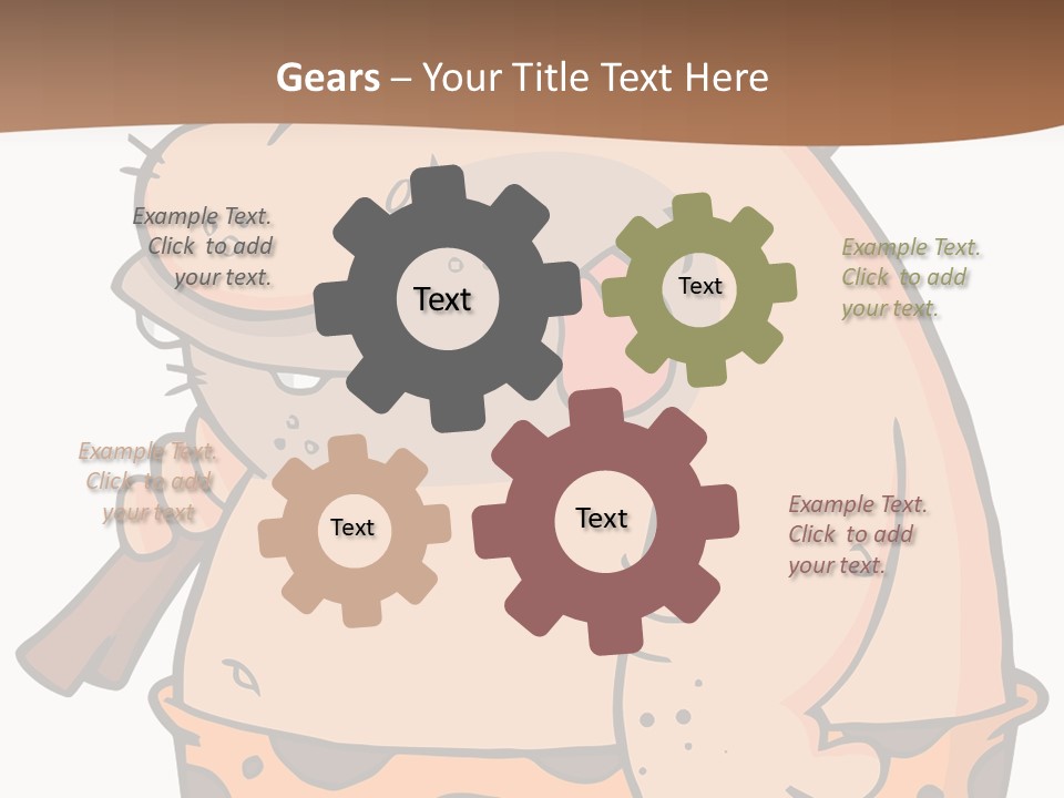 Water Standing Pensioner PowerPoint Template