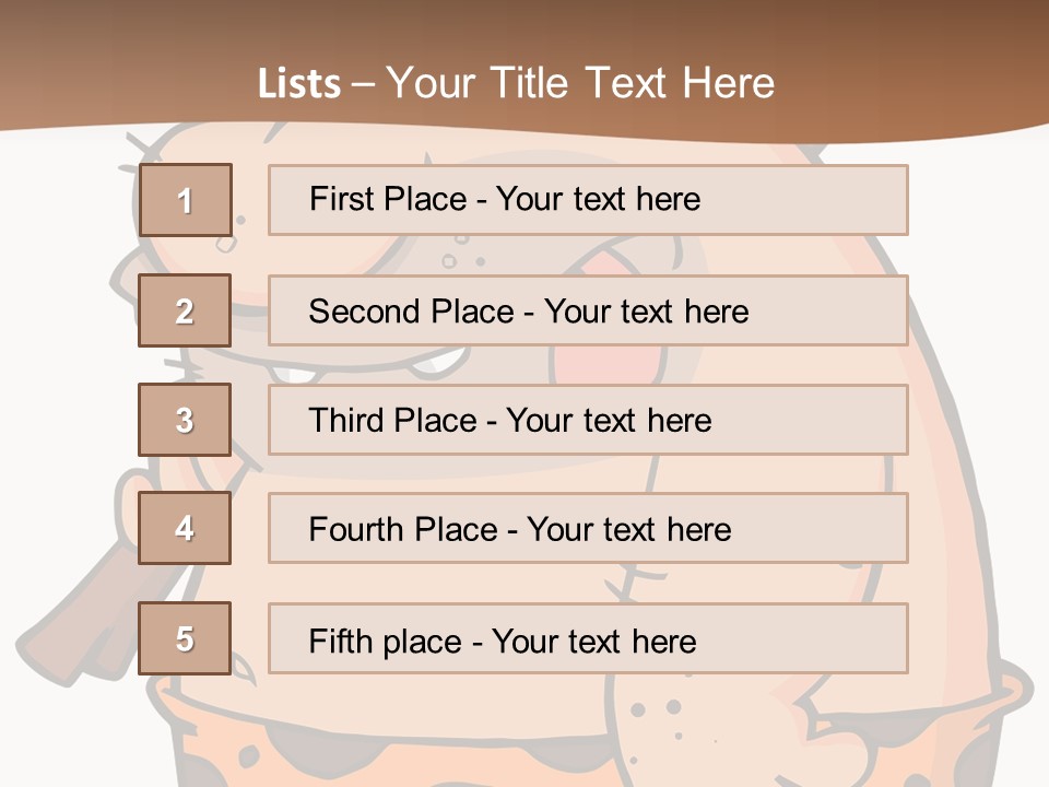 Water Standing Pensioner PowerPoint Template
