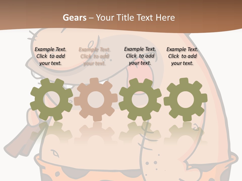 Water Standing Pensioner PowerPoint Template