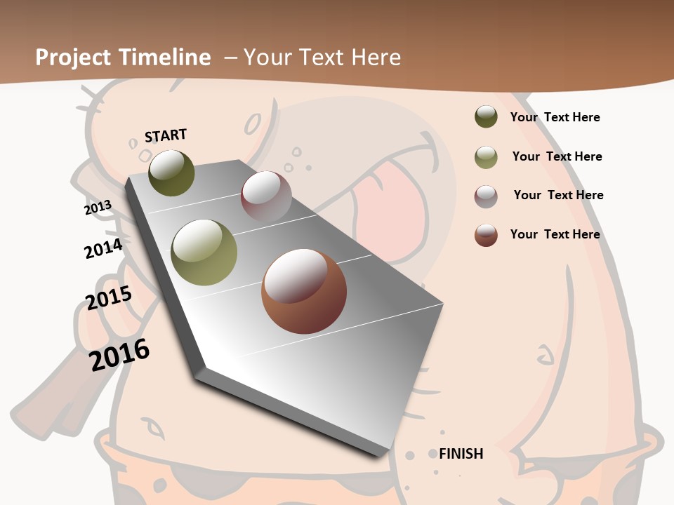 Water Standing Pensioner PowerPoint Template