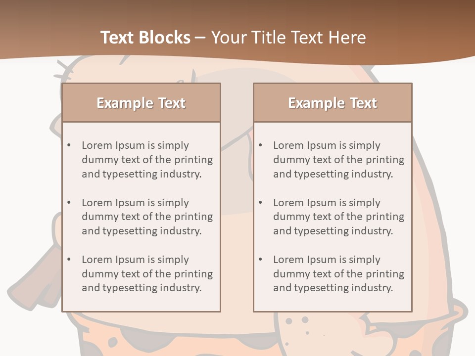Water Standing Pensioner PowerPoint Template
