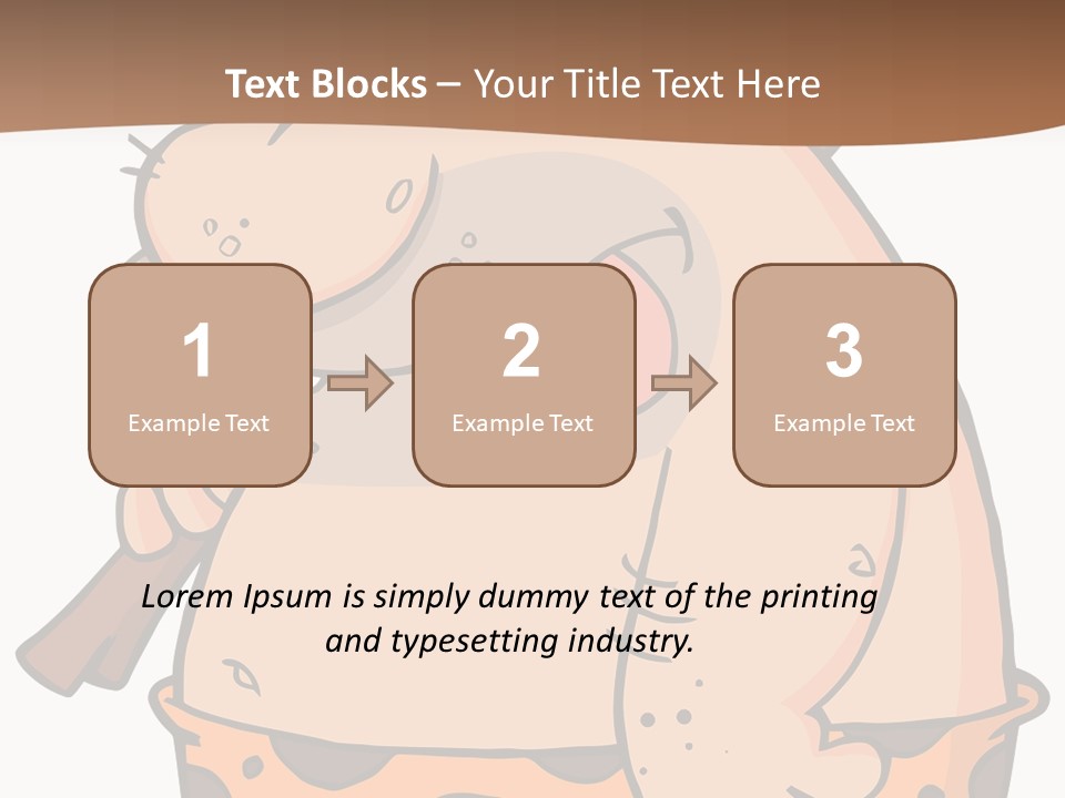 Water Standing Pensioner PowerPoint Template