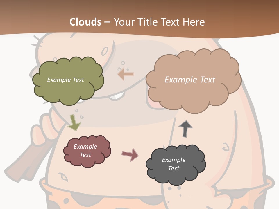 Water Standing Pensioner PowerPoint Template