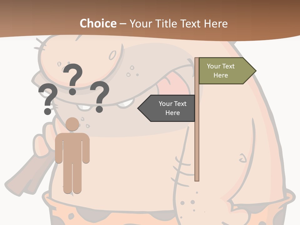 Water Standing Pensioner PowerPoint Template