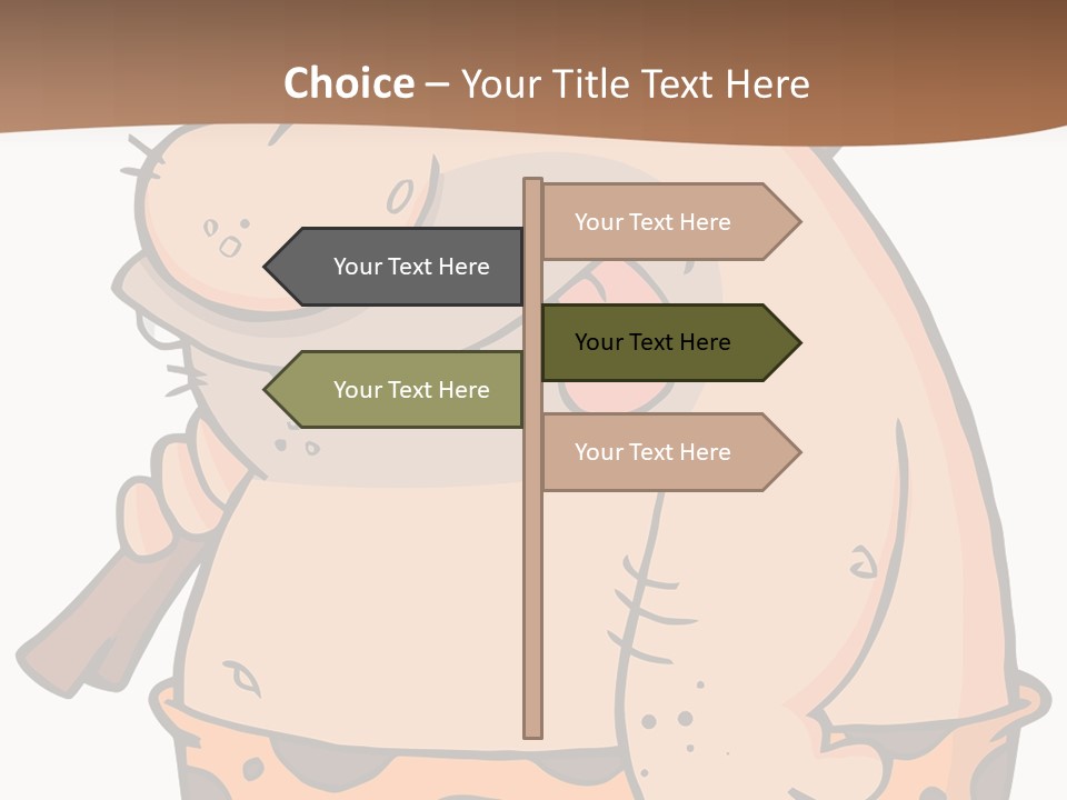 Water Standing Pensioner PowerPoint Template