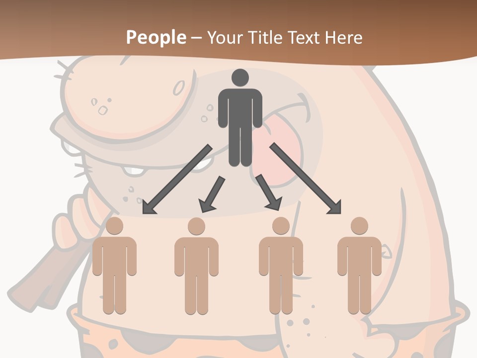 Water Standing Pensioner PowerPoint Template