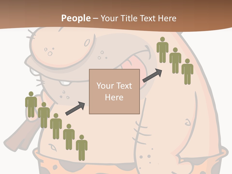 Water Standing Pensioner PowerPoint Template