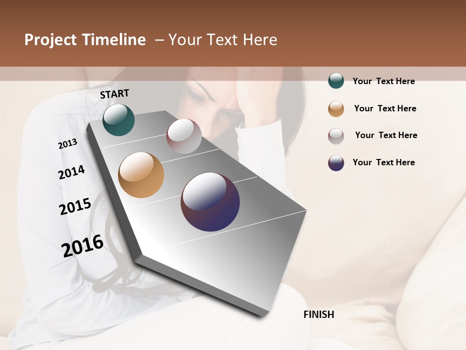 Caucasian Sea Calm PowerPoint Template