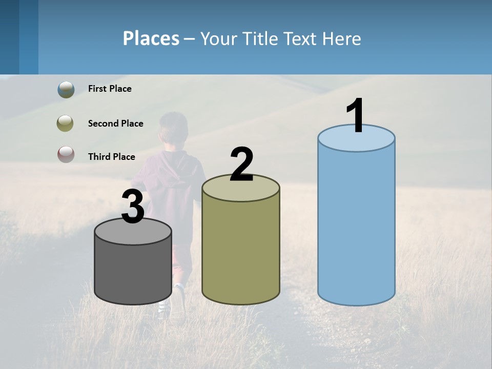 Sand Standing Lifestyle PowerPoint Template