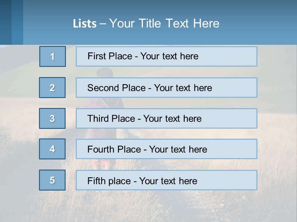 Sand Standing Lifestyle PowerPoint Template