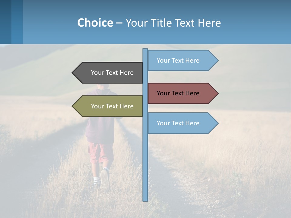 Sand Standing Lifestyle PowerPoint Template