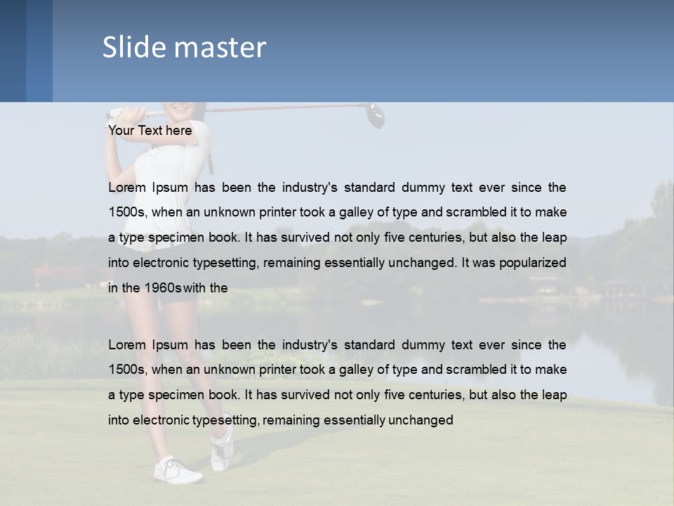 Standing Portrait Peaceful PowerPoint Template