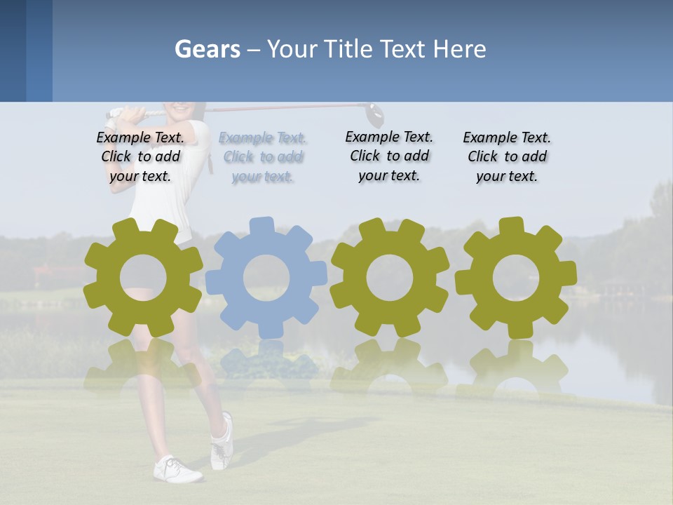 Standing Portrait Peaceful PowerPoint Template