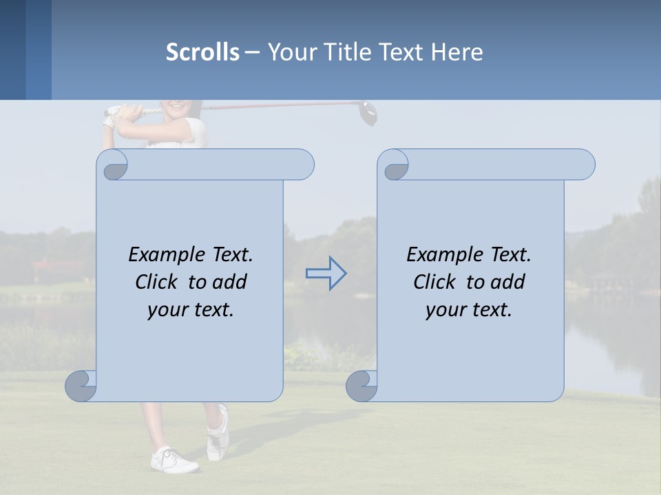 Standing Portrait Peaceful PowerPoint Template