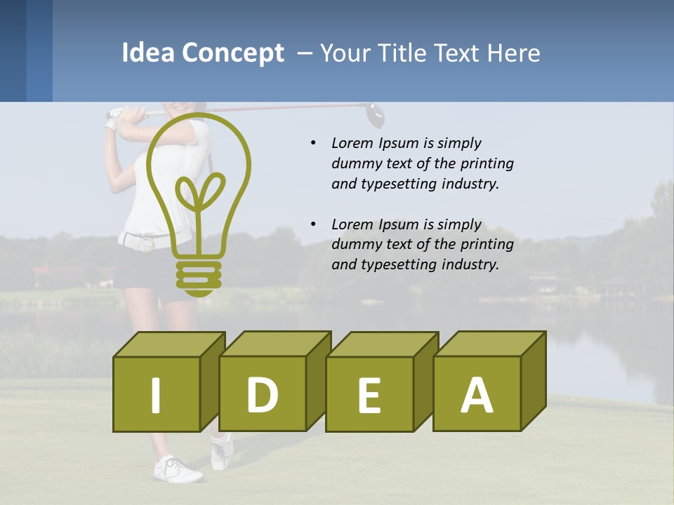 Standing Portrait Peaceful PowerPoint Template