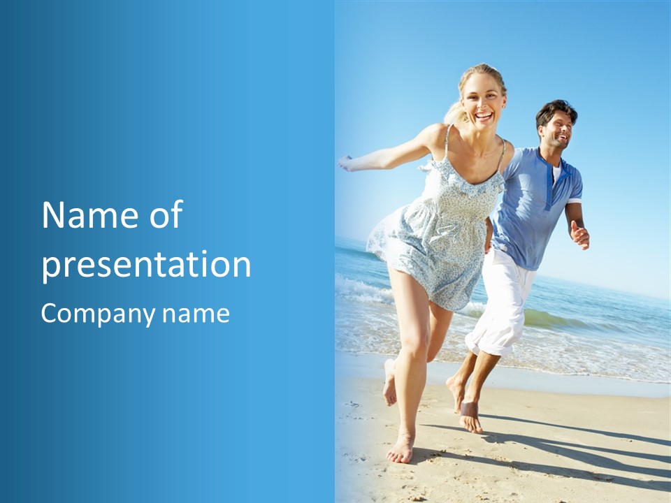 Coastal Beach Pensioner PowerPoint Template