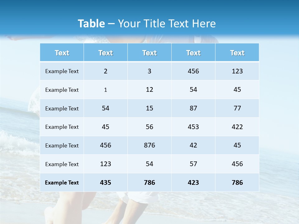 Coastal Beach Pensioner PowerPoint Template
