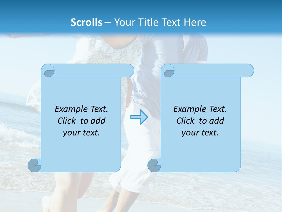 Coastal Beach Pensioner PowerPoint Template