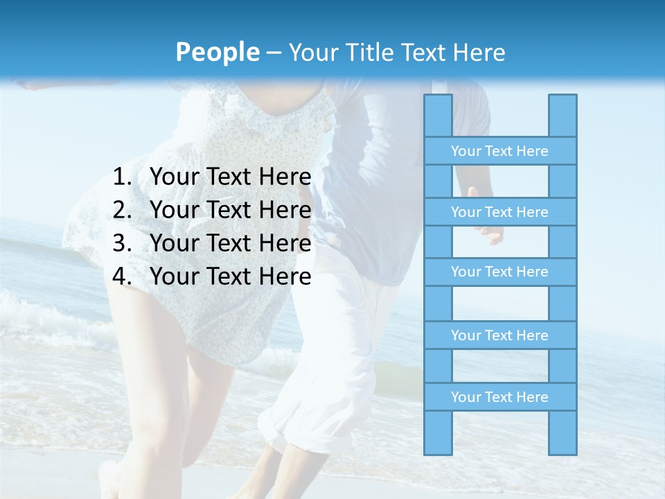 Coastal Beach Pensioner PowerPoint Template