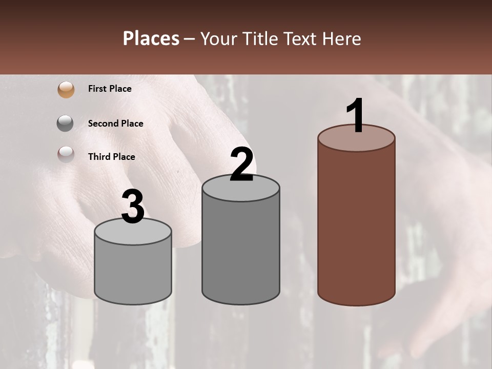 Sand Elderly Family PowerPoint Template