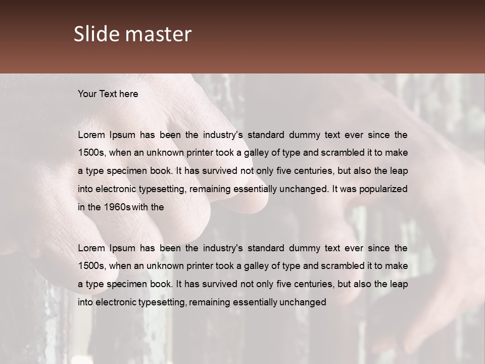 Sand Elderly Family PowerPoint Template