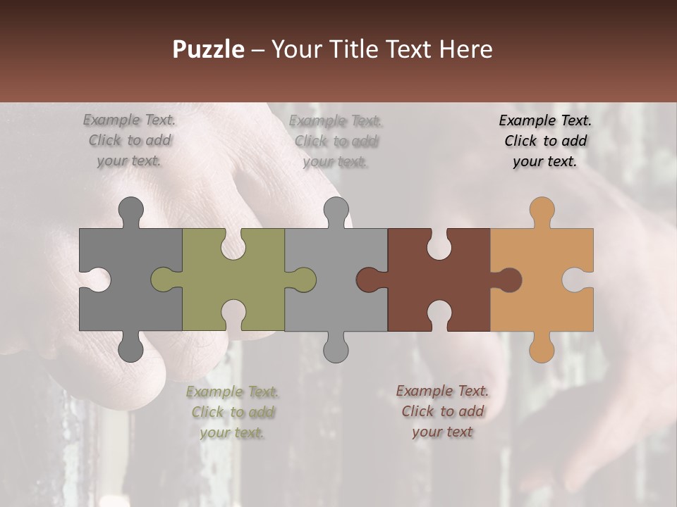 Sand Elderly Family PowerPoint Template