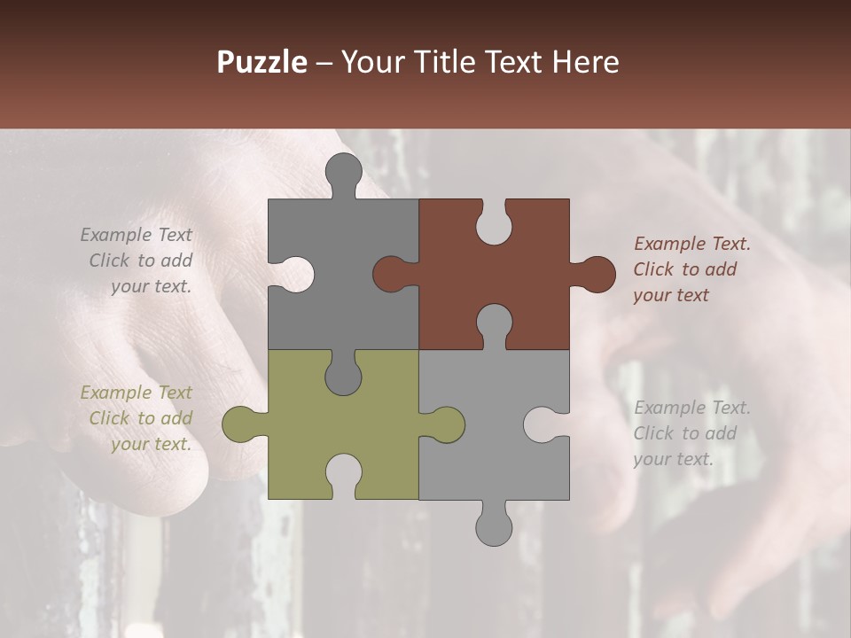 Sand Elderly Family PowerPoint Template