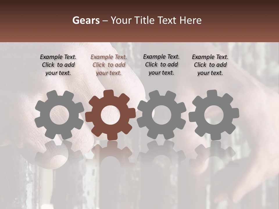 Sand Elderly Family PowerPoint Template