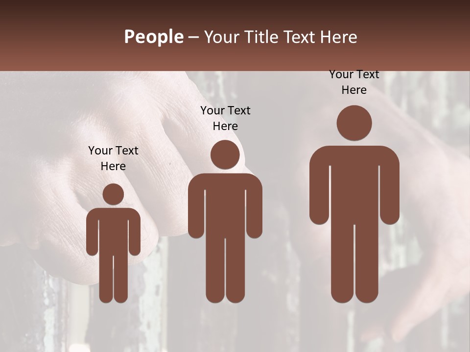 Sand Elderly Family PowerPoint Template