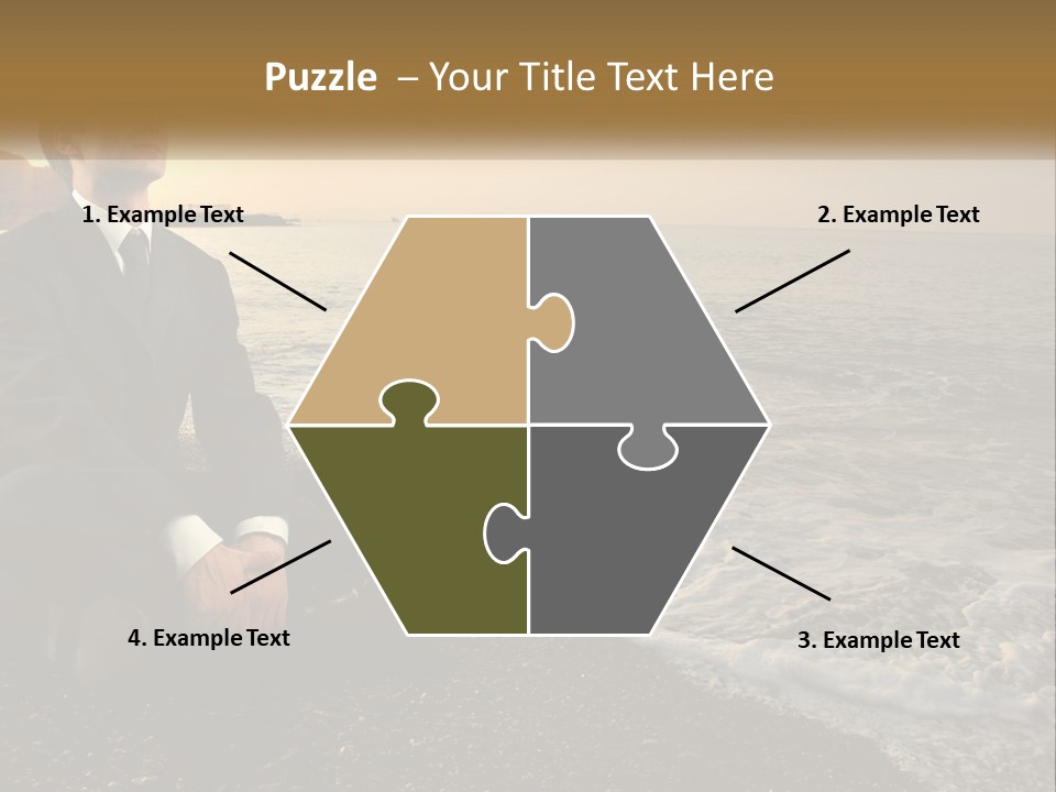 Woman White Coast PowerPoint Template