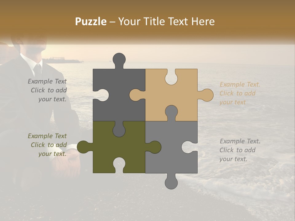 Woman White Coast PowerPoint Template