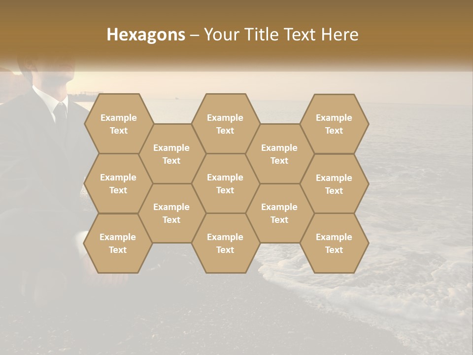 Woman White Coast PowerPoint Template