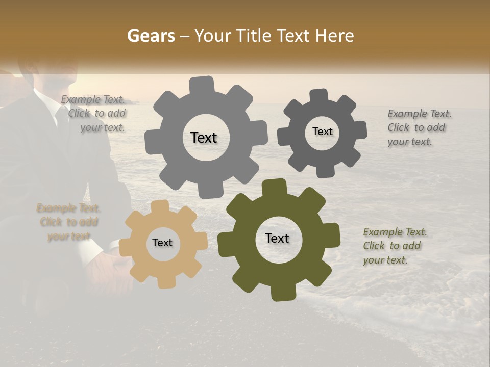 Woman White Coast PowerPoint Template