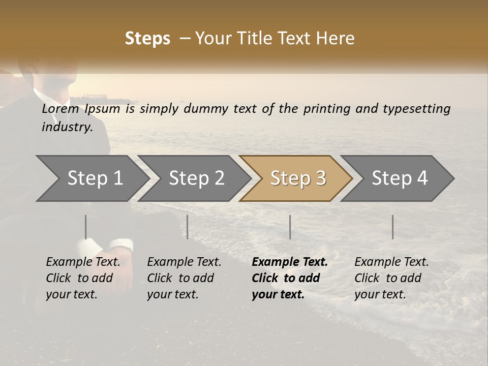 Woman White Coast PowerPoint Template