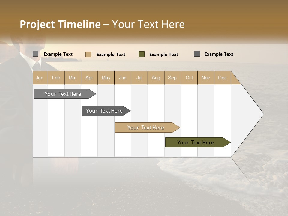 Woman White Coast PowerPoint Template